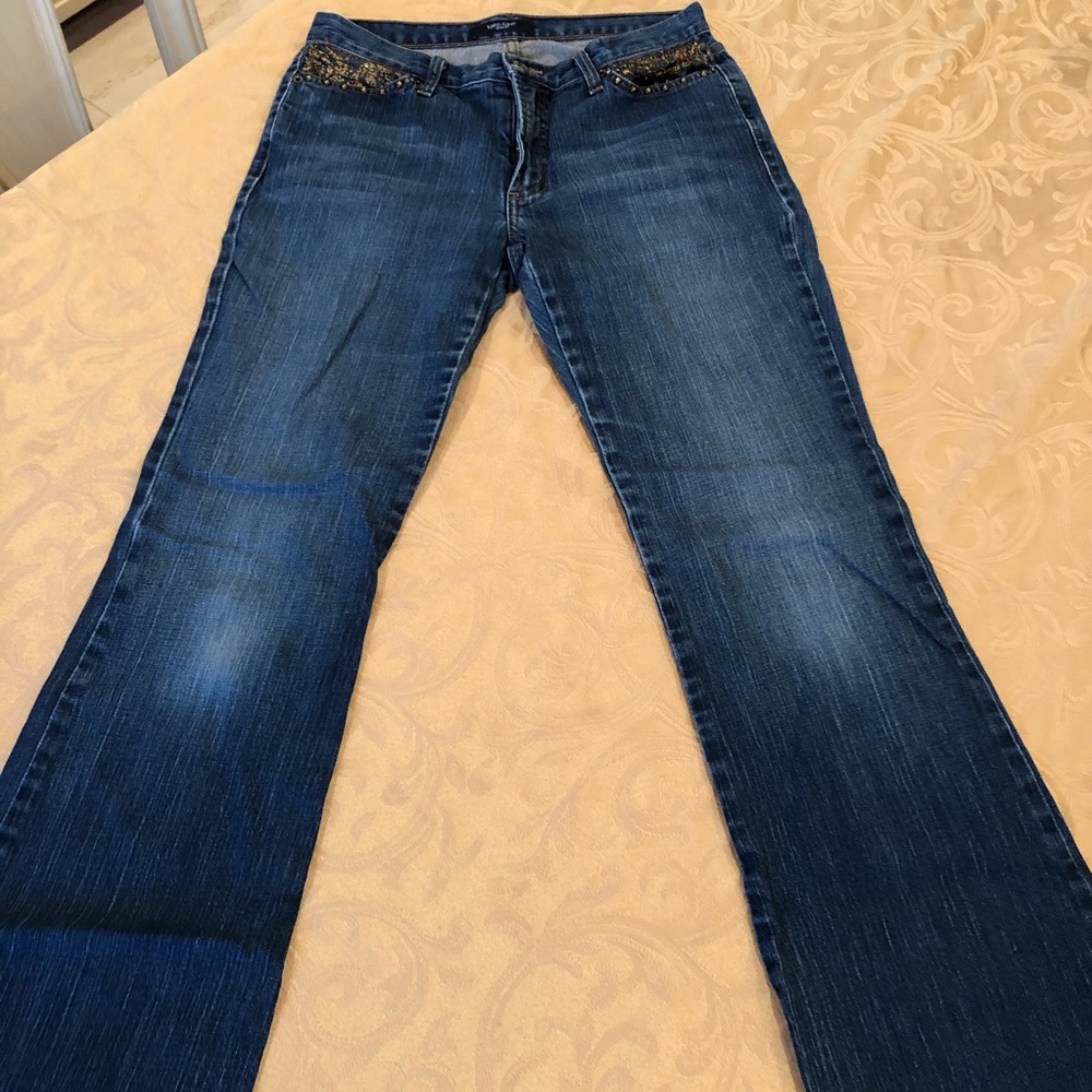 Karen Kane Denim Jeans size 6 jeans pants vintage y2k 90's denim jeans embelish